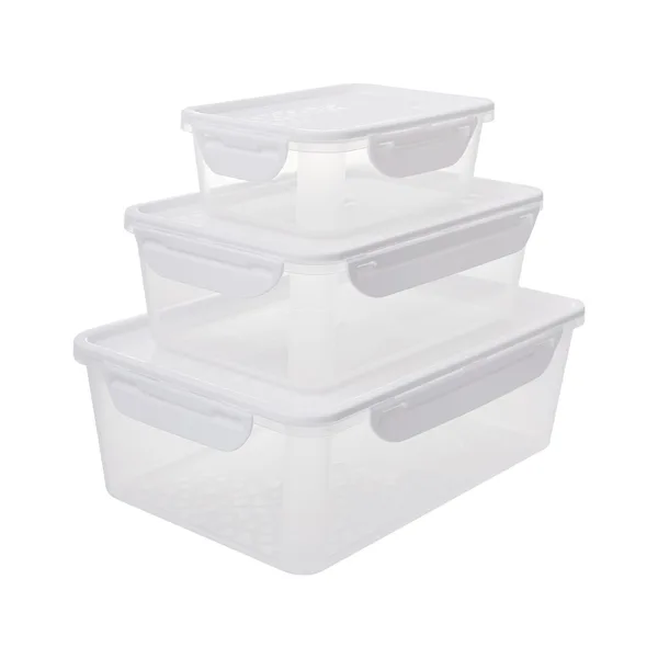 branco — KIT MULTIUSO ESSENTIAL RETANGULAR PP 3PÇ