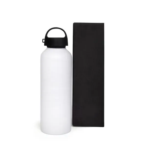 Garrafa Em Alumínio Branco - 600 Ml (SM-AS-00610) personalizado | D.JOB