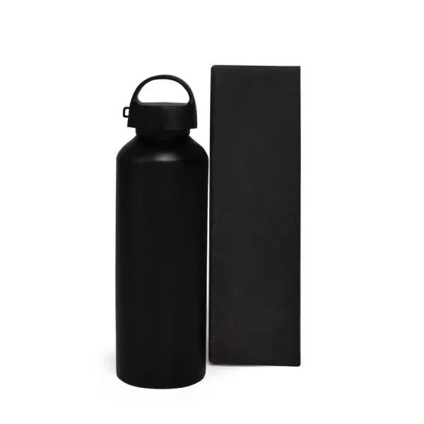 Garrafa Em Alumínio Preto - 600 Ml (SM-AS-00611) personalizado | D.JOB