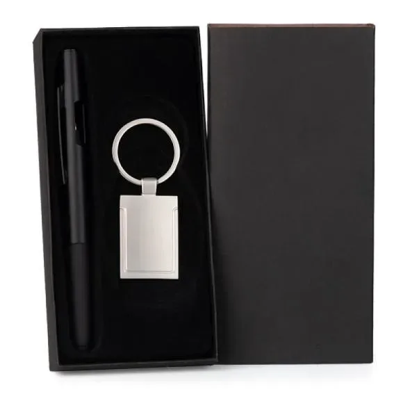 Caneta E Chaveiro - Preto (SM-CC-73061) personalizado | D.JOB