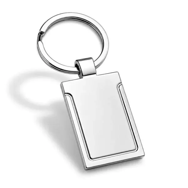 Chaveiro De Metal Prata Retangular (SM-CH-00060-900) personalizado | D.JOB