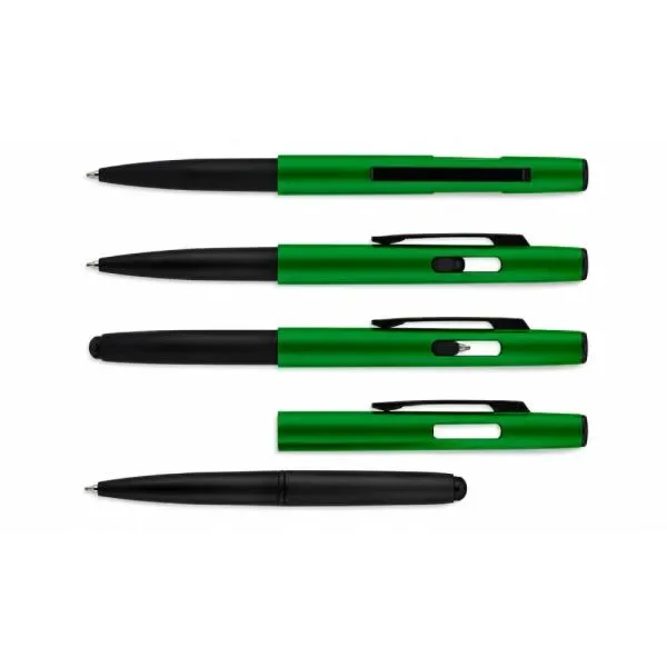Caneta Esferográfica Em Abs Com Tampa E Ponta Touch Verde (SM-CI-73005) — foto 2 | D.JOB