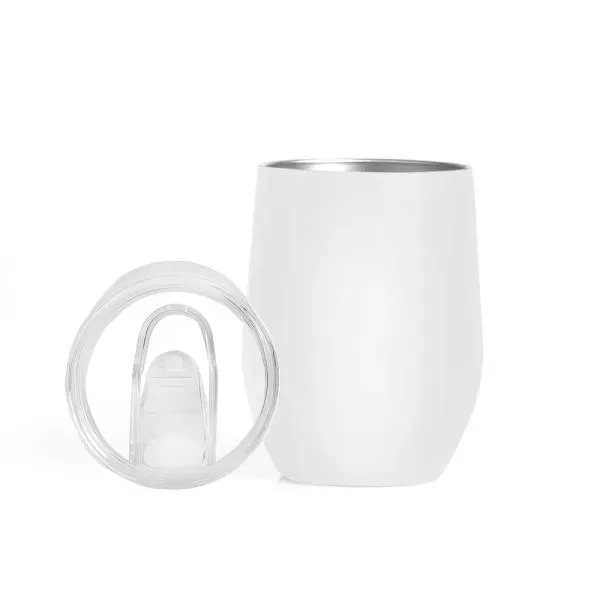 Copo Térmico C/ Tampa - Branco - 340 Ml (SM-IC-03340) — foto 3 | D.JOB
