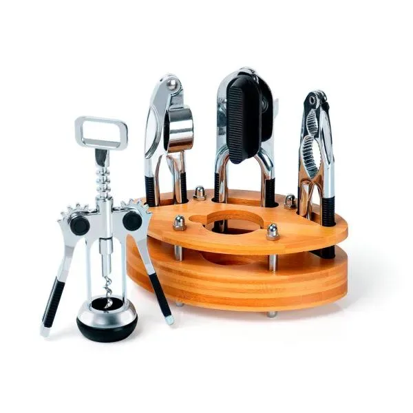 Kit De Utensílios Com Base Em Bambu - 5 Pçs (SM-KB-00463) personalizado | D.JOB