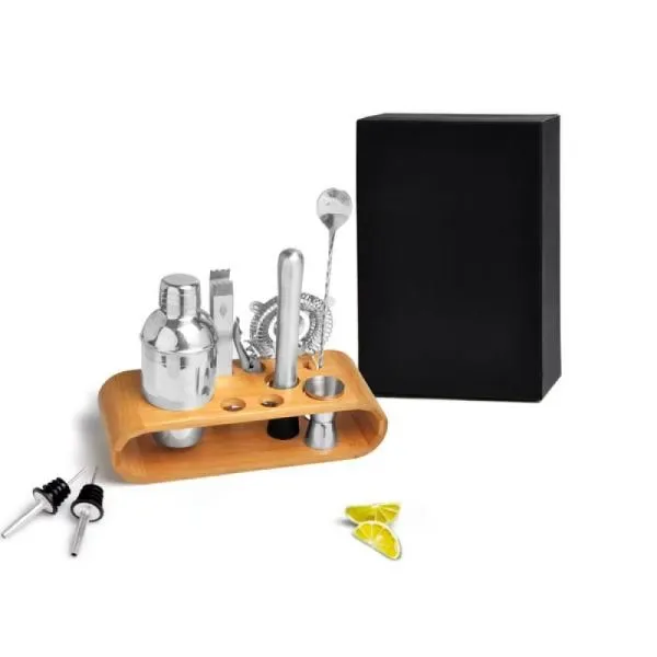 Kit Bar Com Base Em Bambu - 11 Pçs (SM-KB-00483) personalizado | D.JOB