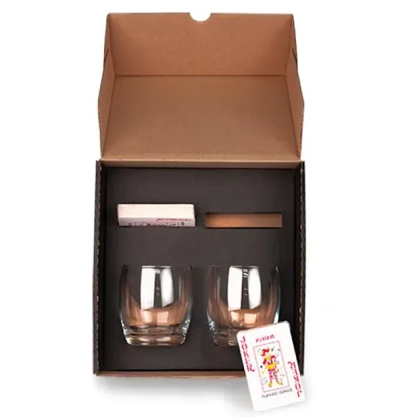 Kit Whisky Com Baralho E Copos (SM-KT-90085) personalizado | D.JOB