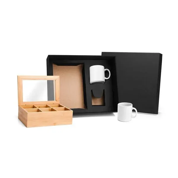 Kit Para Chá Em Bambu E Caneca - 3 Pçs (SM-KT-90118) personalizado | D.JOB