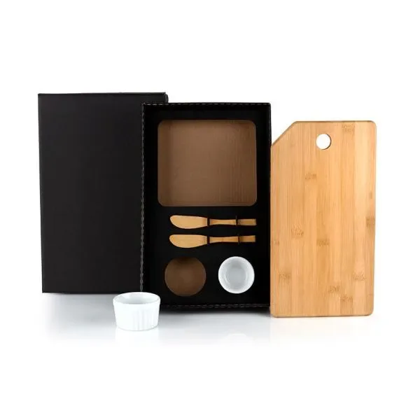 Kit Para Petisco Com Tábua, Espátulas E Ramekins - 5 Pçs (SM-KT-90120) — foto 3 | D.JOB