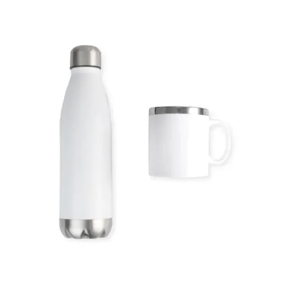Kit Com Garrafa E Caneca Branca (SM-KT-90153) — foto 2 | D.JOB