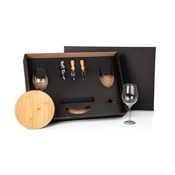 Kit Queijo E Vinho - 6 Pçs (SM-KT-90207) personalizado | D.JOB