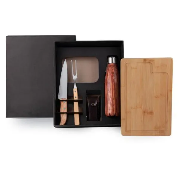 Kit Churrasco Com Garrafa E Canivete - 6 Pçs (SM-KT-9023T) personalizado | D.JOB