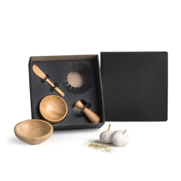 Kit Cumbuca E Amassador De Temperos - 4 Pçs (SM-KT-90283) personalizado | D.JOB