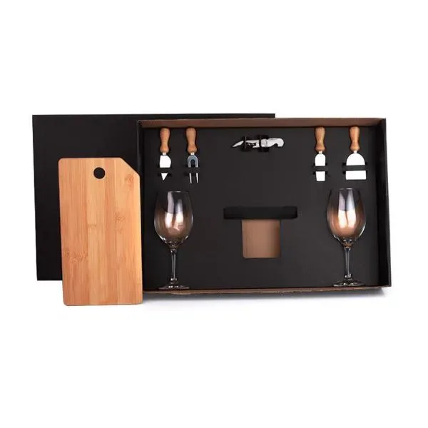 Kit Queijo E Vinho - 8 Pçs (SM-KT-9032E) personalizado | D.JOB