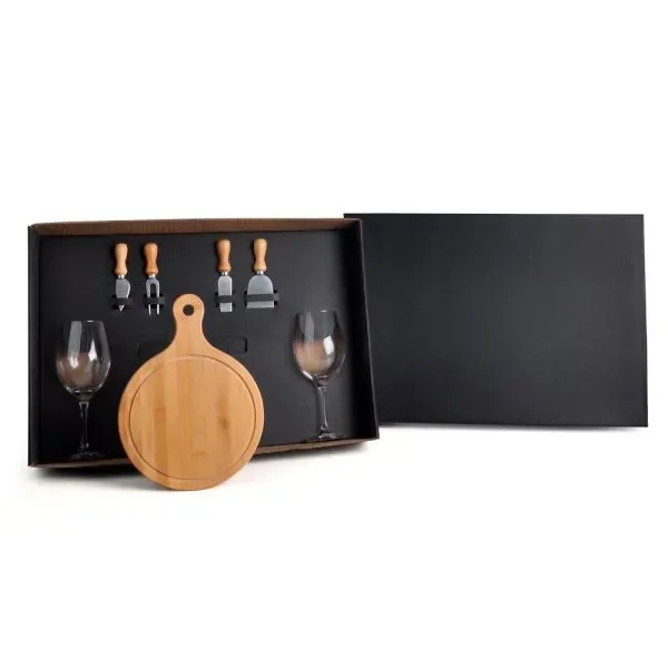Kit Queijo E Vinho - 7 Pçs (SM-KT-9034S) personalizado | D.JOB
