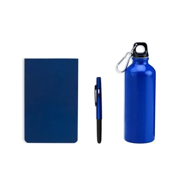 Kit Com Squeeze, Caneta E Bloco Para Anotações - Azul - 3 Pçs (SM-KT-90351) — foto 2 | D.JOB