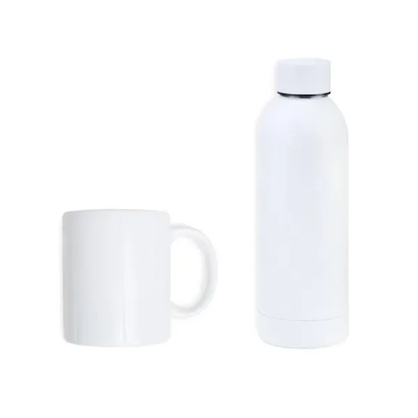 Kit Garrafa E Caneca - Branco - 2 Pçs (SM-KT-90360) — foto 2 | D.JOB