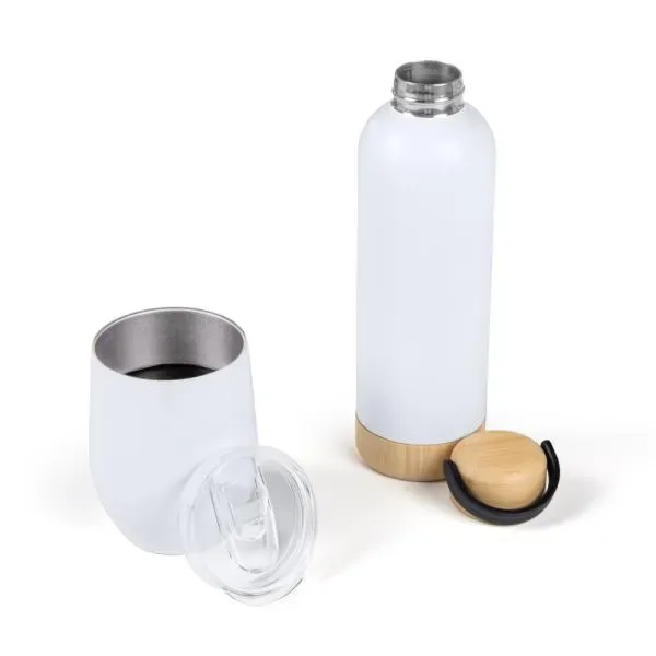 Kit Garrafa E Copo Térmico - Branco - 2 Pçs (SM-KT-90367) — foto 4 | D.JOB