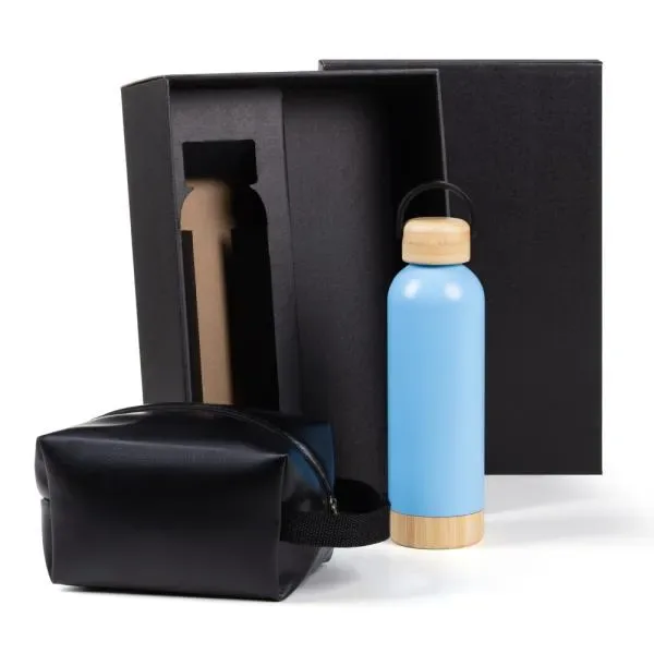 Kit Garrafa E Necessaire - Azul/Preto - 2 Pçs (SM-KT-90372) — foto 2 | D.JOB