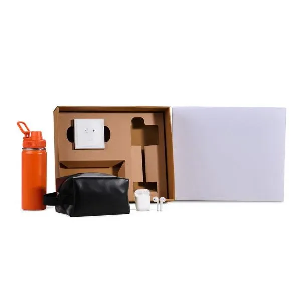 Kit Garrafa, Necessaire E Fone - 3 Pçs (SM-KT-90534-BCO) personalizado | D.JOB