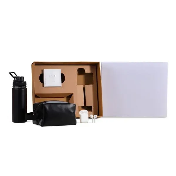 Kit Garrafa, Necessaire E Fone - 3 Pçs (SM-KT-90536-BCO) personalizado | D.JOB