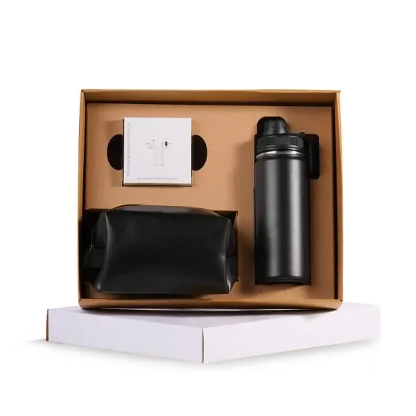 Kit Garrafa, Necessaire E Fone - 3 Pçs (SM-KT-90536-BCO) — foto 3 | D.JOB