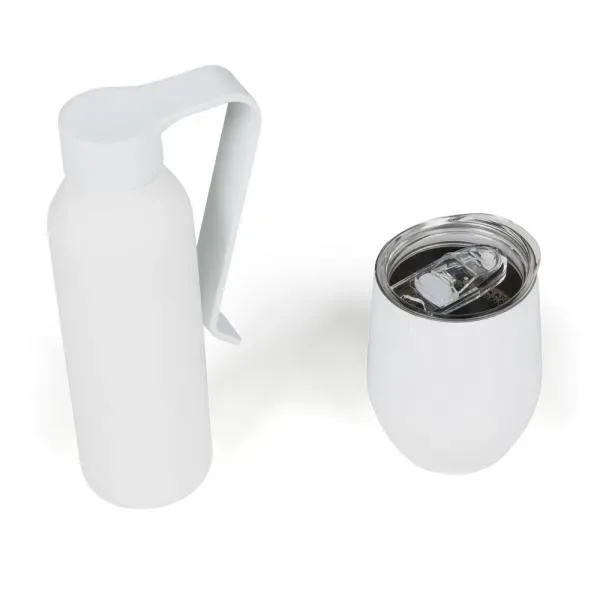 Kit Garrafa E Copo Térmico - Branco - 2 Pçs (SM-KT-90577) — foto 4 | D.JOB
