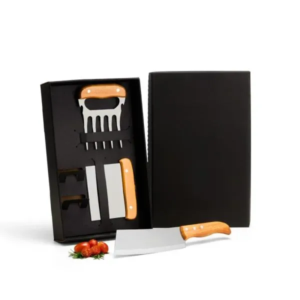 Kit Com Cutelo, Garfo E Espátula - 3 Pçs (SM-KT-9073X) personalizado | D.JOB