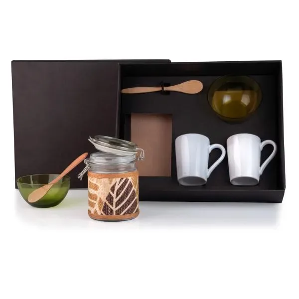 Kit Matinal Com 2 Canecas E Acessórios - 5 Pçs (SM-KT-90A04) personalizado | D.JOB