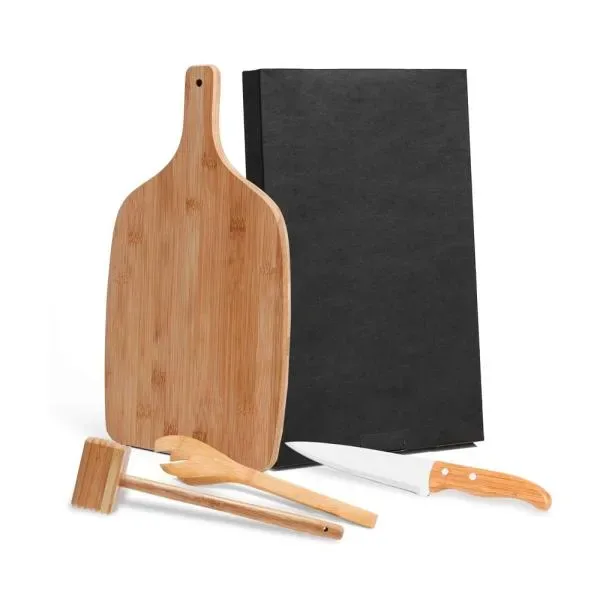 Kit Para Cozinha Com Tábua, Pegador E Martelo - 4 Pçs (SM-MB-33303) personalizado | D.JOB