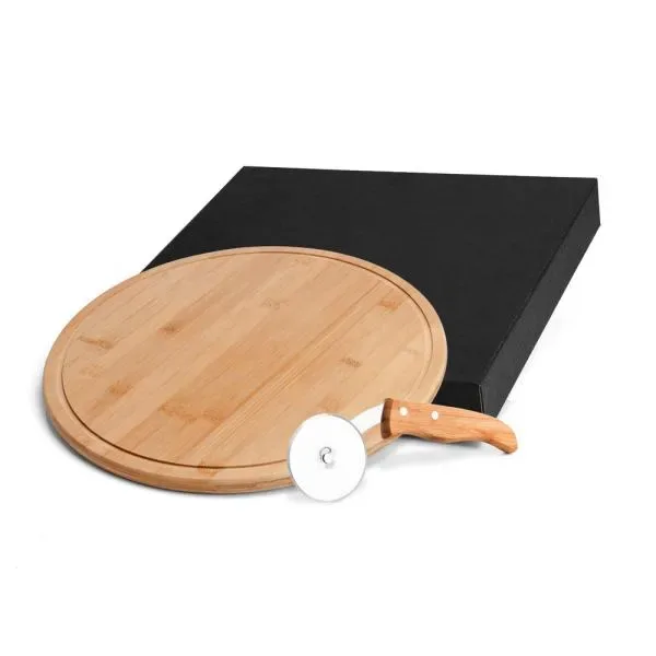 Conj. Para Pizza Em Bambu Napoli 35Cm - 2 Pçs. (SM-PD-10123) — foto 2 | D.JOB