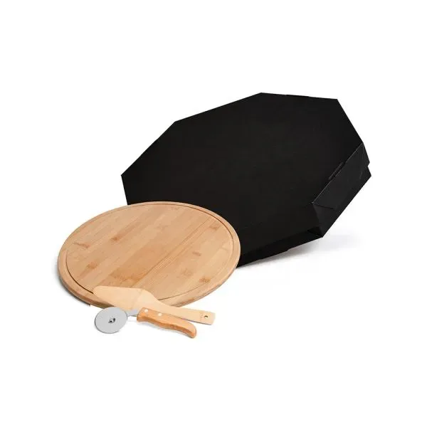 Conj. Para Pizza Em Bambu 35 Cm - 3 Pçs (SM-PD-10333) — foto 5 | D.JOB