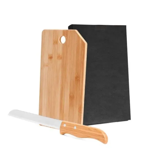 Conj. Para Cozinha Em Bambu / Inox - 2 Pçs (SM-PD-20053) personalizado | D.JOB