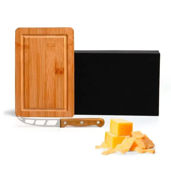 Conjunto Para Queijo Em Bambu/Madeira/Inox - 2 Pçs (SM-PD-47073) personalizado | D.JOB
