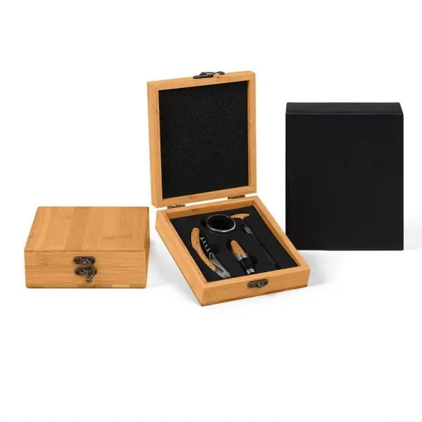 Conjunto Para Vinho Em Bambu - 5 Pçs (SM-PV-00833) — foto 4 | D.JOB