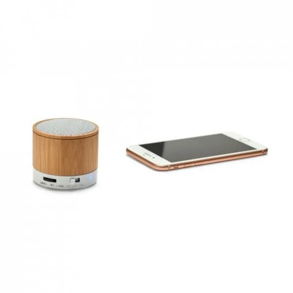 Caixa de som em bambu com microfone (SP-57256) — foto 6 | D.JOB