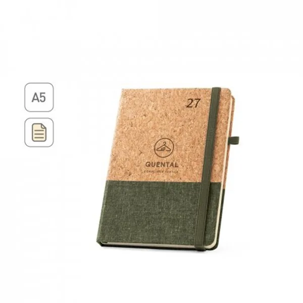 Agenda em cortiça e linho (SP-66199) personalizado | D.JOB
