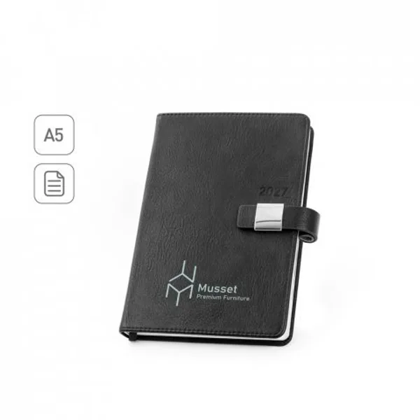 Agenda A5 em PU (58% reciclado) (SP-66221) personalizado | D.JOB