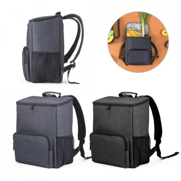Cooler. Mochila com isolamento térmico em Nylon 2Tone com interior forrado em PEVA 14 L (SP-92096) personalizado | D.JOB
