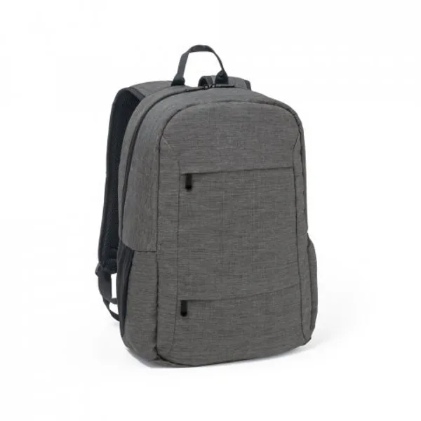 Mochila para notebook (15.6") em poliéster reciclado 300D com compartimento almofadado (18 L) (SP-92098) — foto 2 | D.JOB