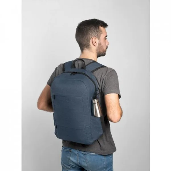 Mochila para notebook (15.6") em poliéster reciclado 300D com compartimento almofadado (18 L) (SP-92098) — foto 10 | D.JOB