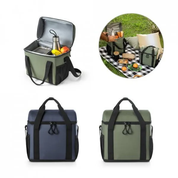 Cooler. Bolsa térmica almofadada em ripstop poliéster reciclado 600D com interior forrado em PEVA 11 L (SP-92184) personalizado | D.JOB