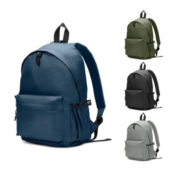 Mochila em poliéster reciclado 600D com bolso frontal espaçoso (20 L) (SP-92375) personalizado | D.JOB