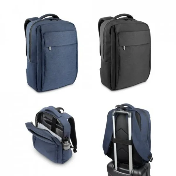 Mochila, totalmente almofadada, para notebook (15.6") em poliéster reciclado 300D de alta densidade (18 L) (SP-92377) personalizado | D.JOB