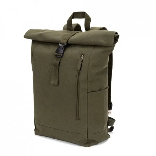 Mochila "roll top" em algodão reciclado e poliéster reciclado (380 g/m²) (SP-92533) — foto 13 | D.JOB