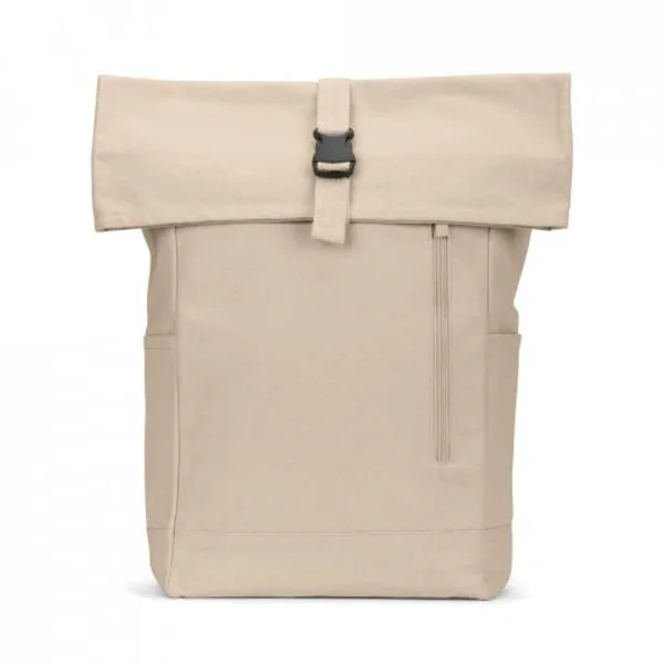 Mochila "roll top" em algodão reciclado e poliéster reciclado (380 g/m²) (SP-92533) — foto 18 | D.JOB
