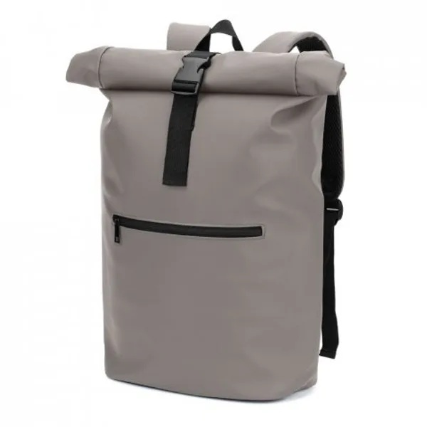 Mochila "roll top" em PU com bolso para notebook (16") (SP-92534) — foto 3 | D.JOB
