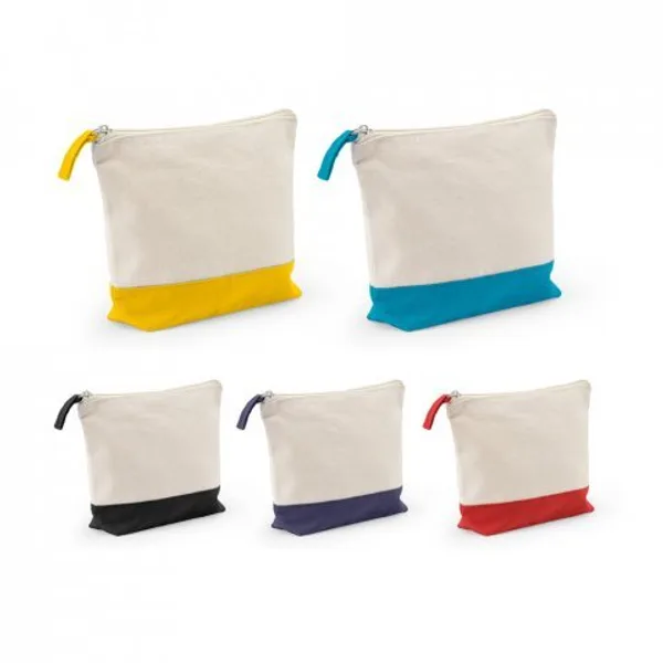 Necessaire para cosméticos 100% algodão (340 g/m²) bicolor (SP-92536) personalizado | D.JOB