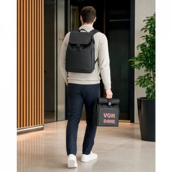 Bolsa térmica "roll top" em PU, com isolamento em PEVA (7L) (SP-92580) — foto 3 | D.JOB