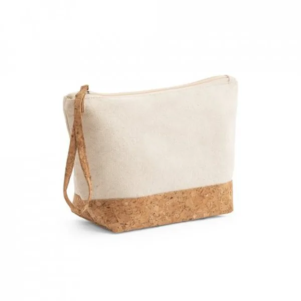 Bolsa de cosméticos 100% de algodão (280 g/m²) com detalhes em cortiça (SP-92735) — foto 2 | D.JOB