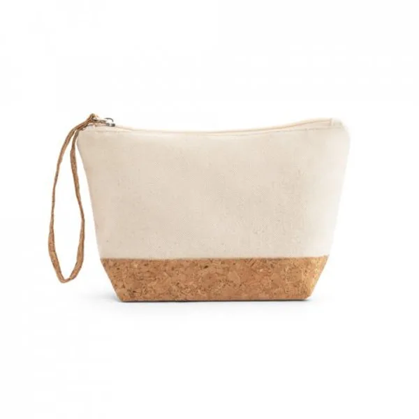 Bolsa de cosméticos 100% de algodão (280 g/m²) com detalhes em cortiça (SP-92735) — foto 4 | D.JOB